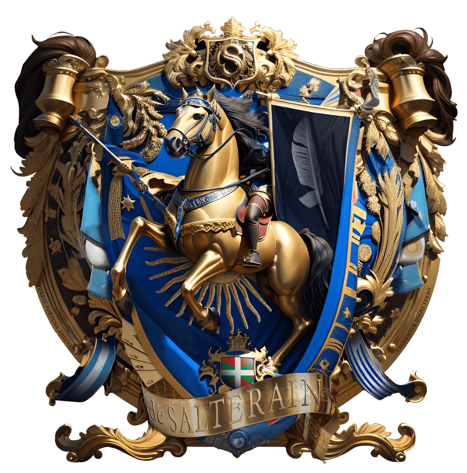 Salterain Family Heraldic Shield
